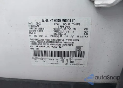 2023 Ford Explorer Xlt from USA, damaged, VIN 1FMSK8DH3PGA84927